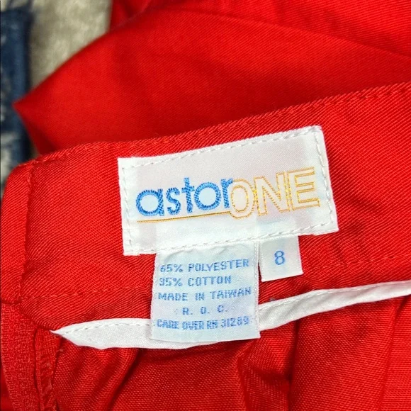 Vintage Red A-line Women's Skirt size 8 - Picture 7 of 8